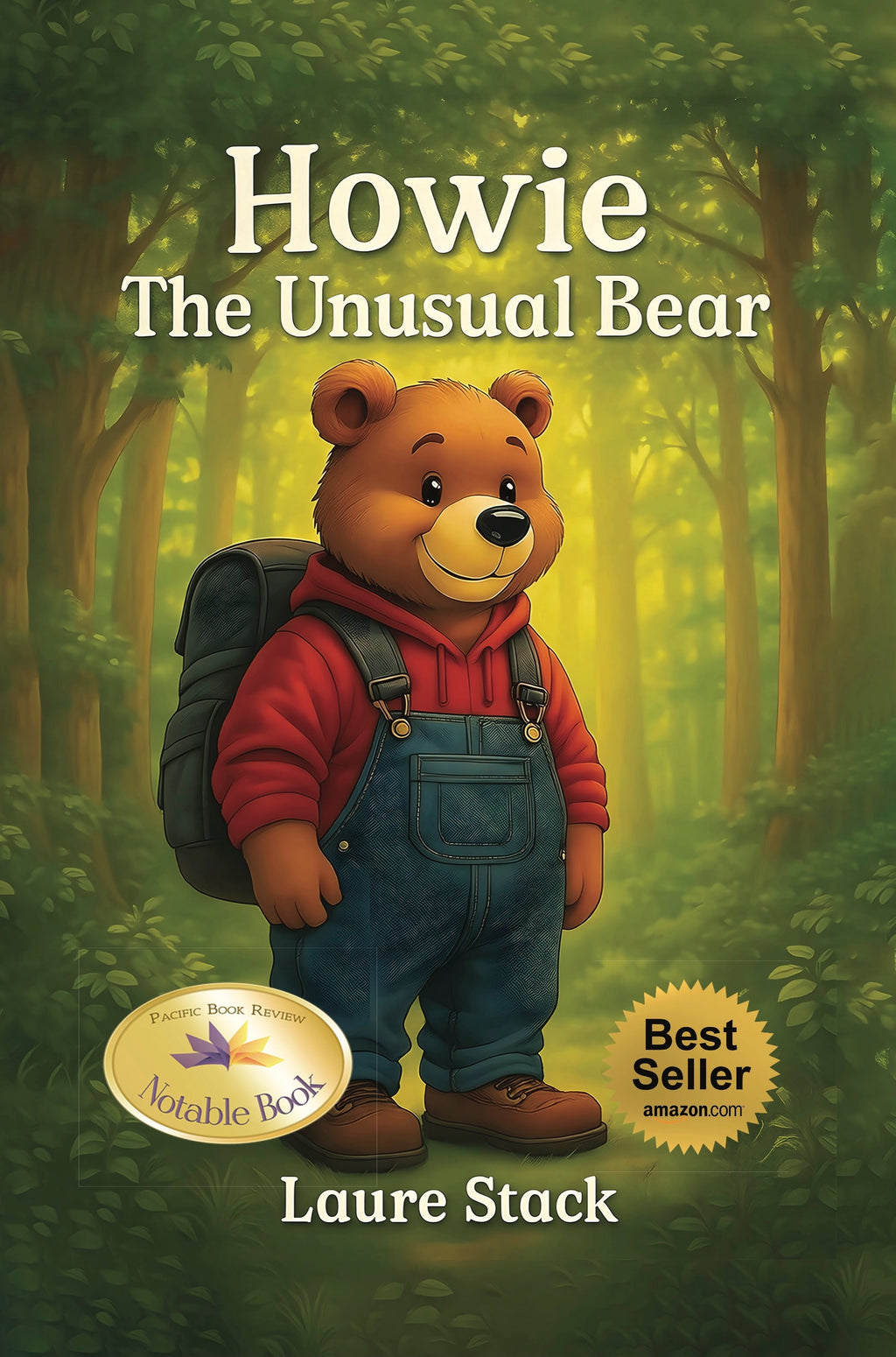 Howie, The Unusual Bear children's picture book cover by Laure Stack